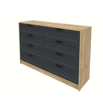 Kомод Тренд КТ-К157 (Дуб золотой ЛДСП/ Пепел ЛМДФ) Ш1565 В1020 Г451